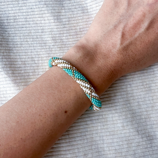 Woven Bracelet Aqua Mini