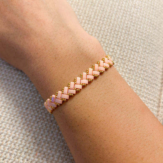 Beaded Bracelet Pink Oasis