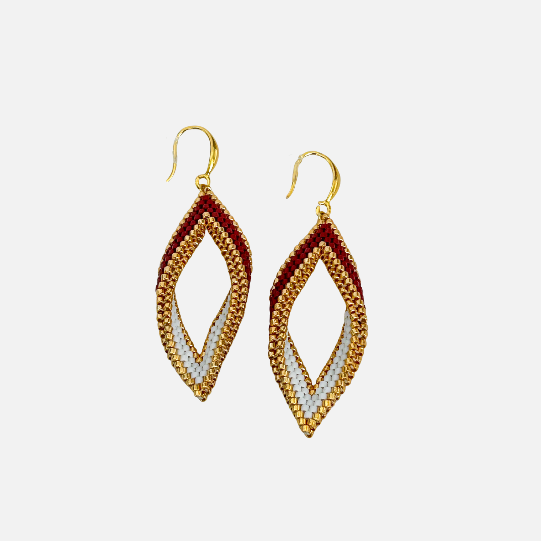 Kahawia Twist Woven Earrings