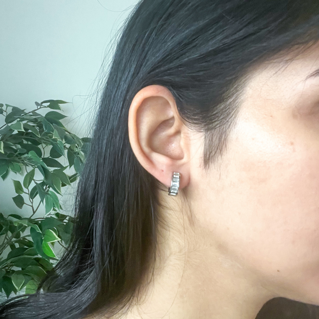 Sol Mini Silver Earrings