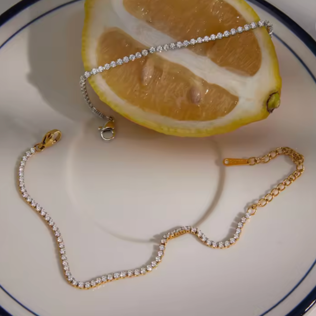 Tennis Bracelet (Dainty Gold)
