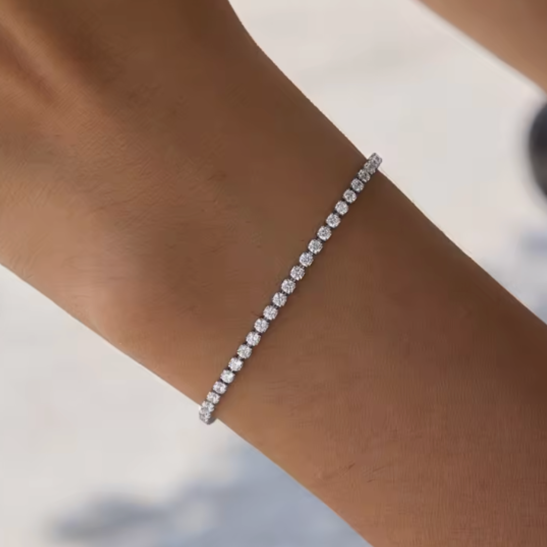 Tennis Bracelet (Dainty Silver)