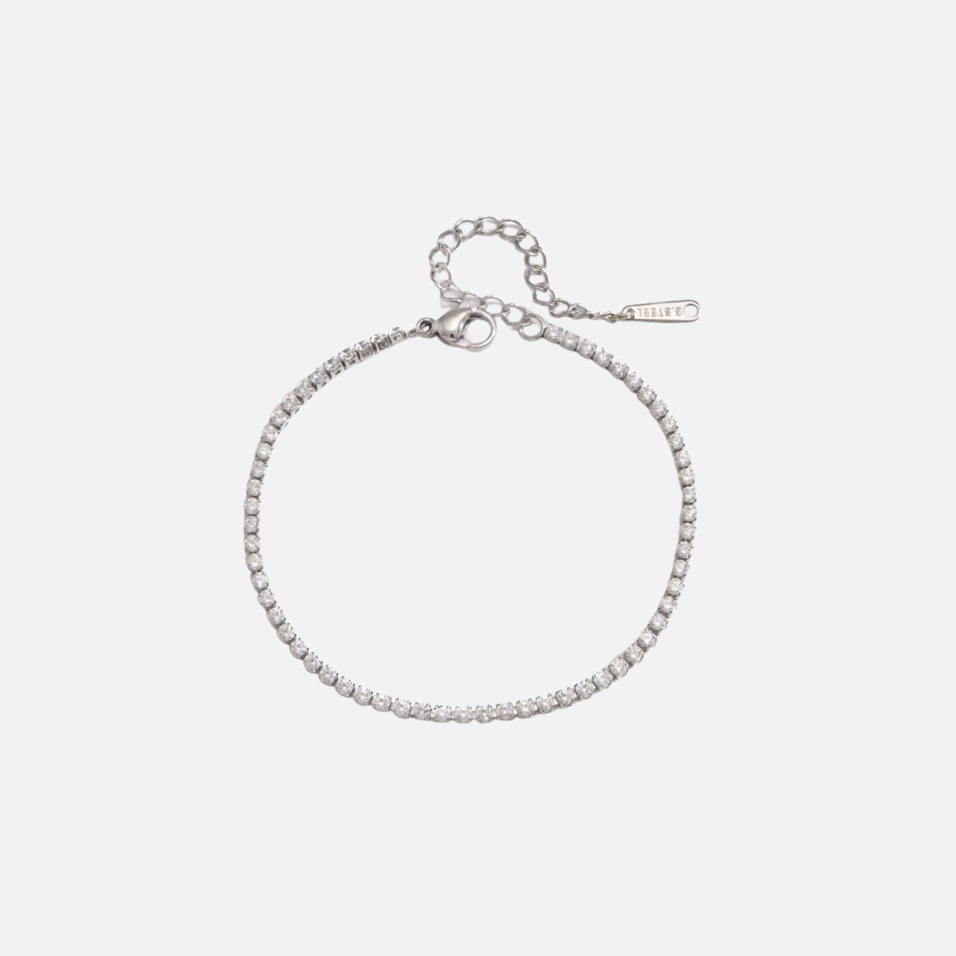 Tennis Bracelet (Dainty Silver)