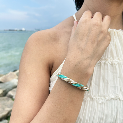Woven Bracelet Aqua Mini