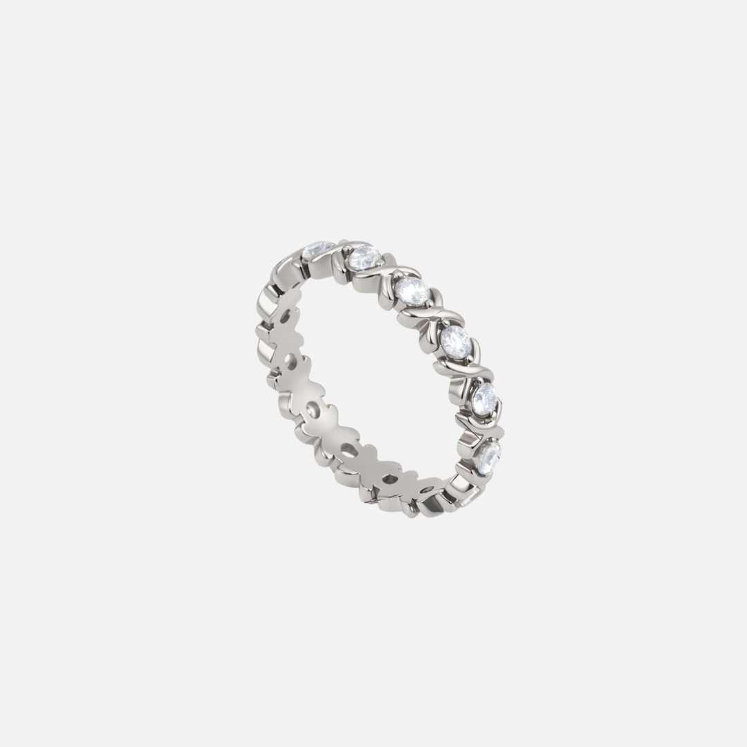 Cross Band Ring (Silver)