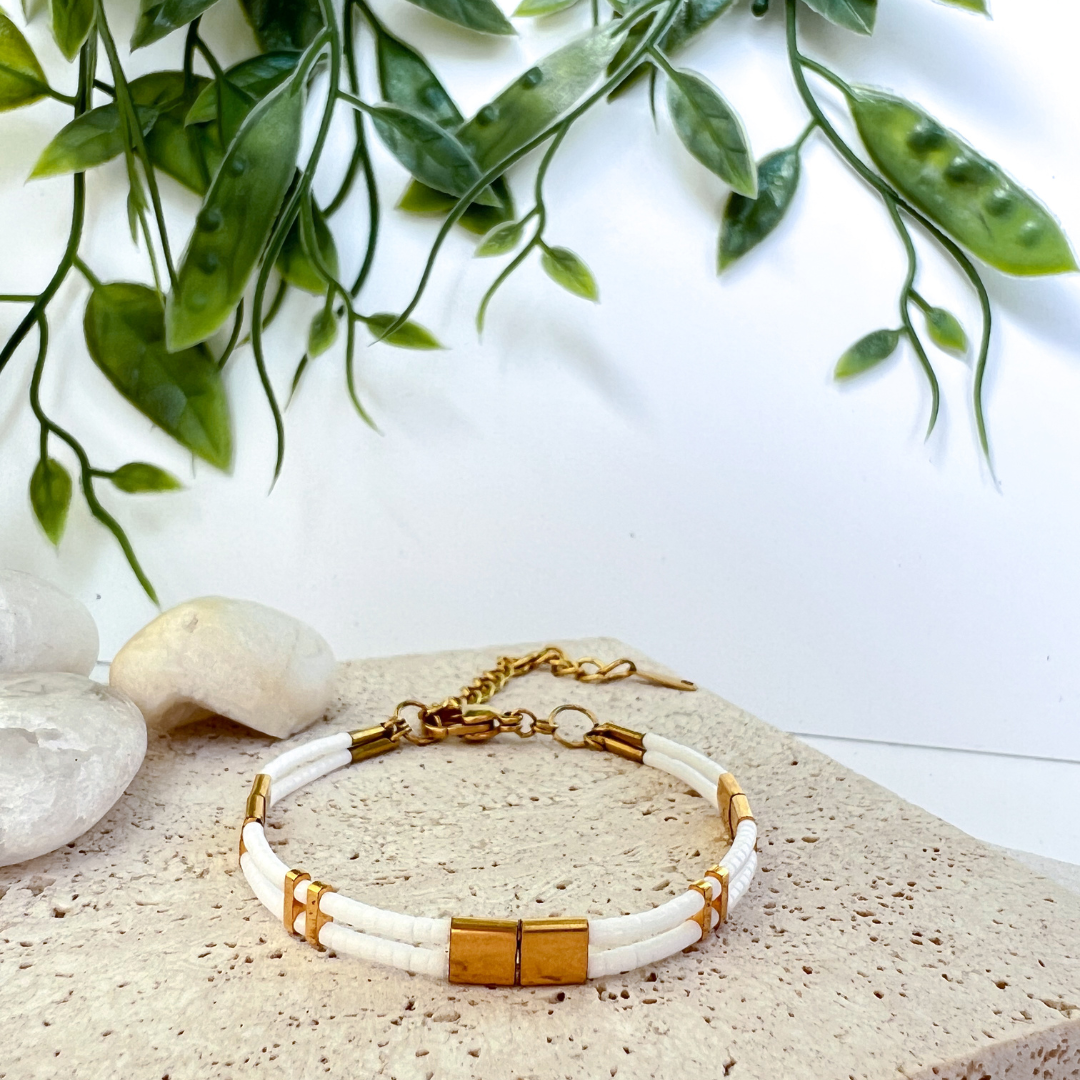 Beaded Bracelet Pembe