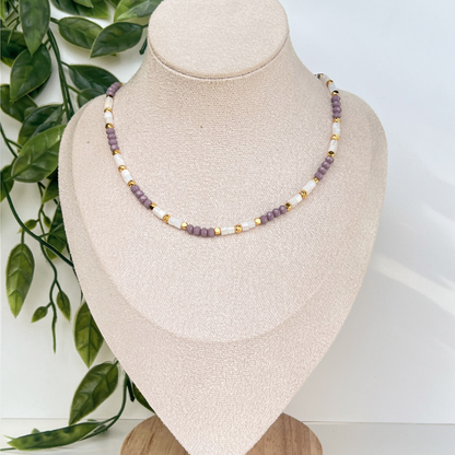 Beaded Crystal Tsavo Indigo Necklace