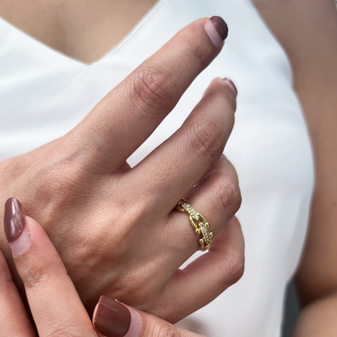 Crystal Chain Ring