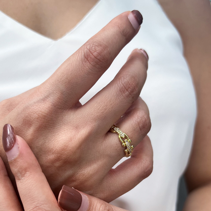 Crystal Chain Ring