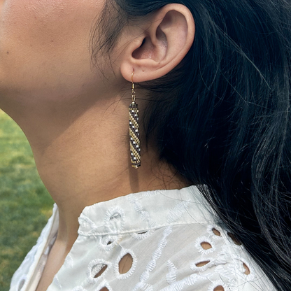 Beaded Kahawia Luxe Earrings