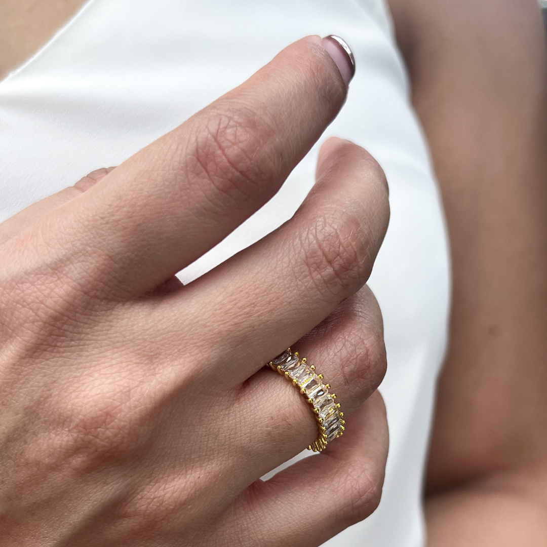 White Crystal Ring