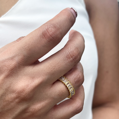 White Crystal Ring