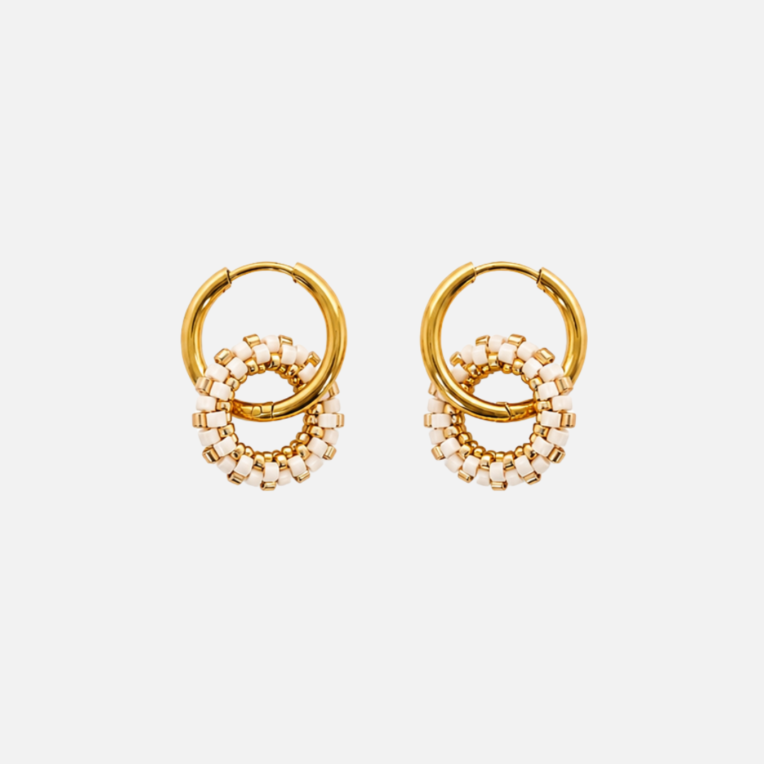 Beaded Nairobi Round Earrings