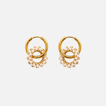 Beaded Nairobi Round Earrings