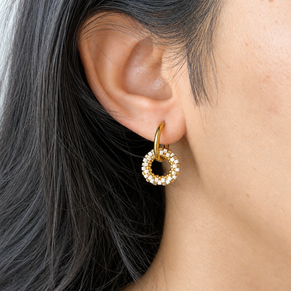 Beaded Nairobi Round Earrings