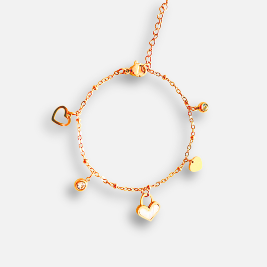 White Heart Bracelet