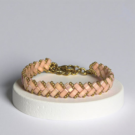 Beaded Bracelet Pink Oasis
