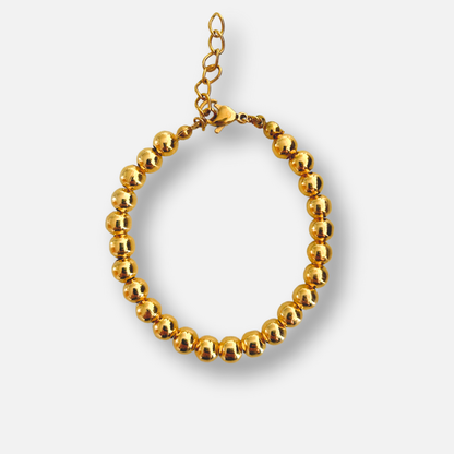 Thick Gold Ball Bracelet