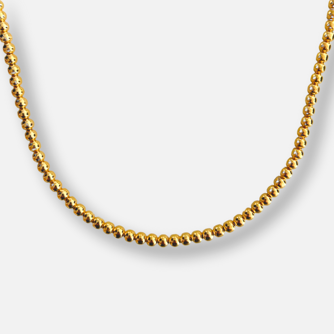 Thick Gold Ball Necklace