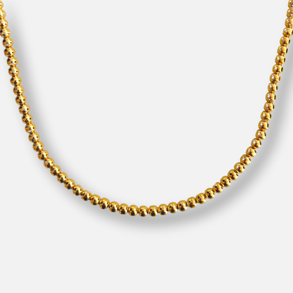 Thick Gold Ball Necklace