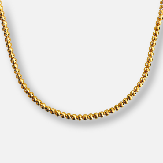 Thick Gold Ball Necklace