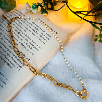 Pearl Chain Duo Necklace