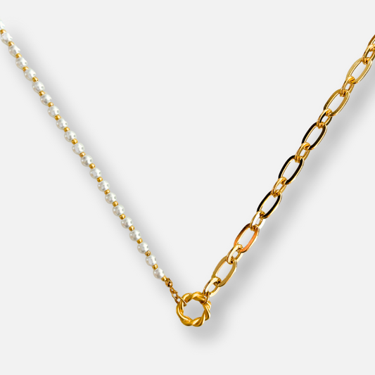 Pearl Chain Duo Necklace