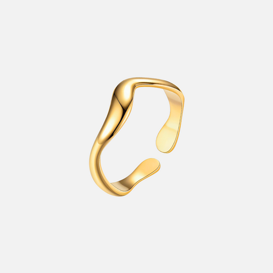 Gold Wavy Ring