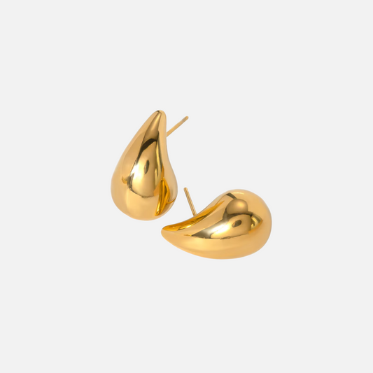 Gold Large Drop Earrings