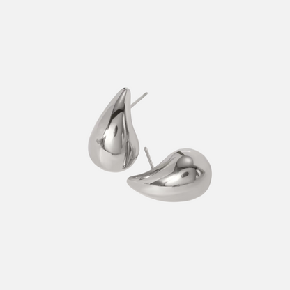 Silver Large Drop Earrings