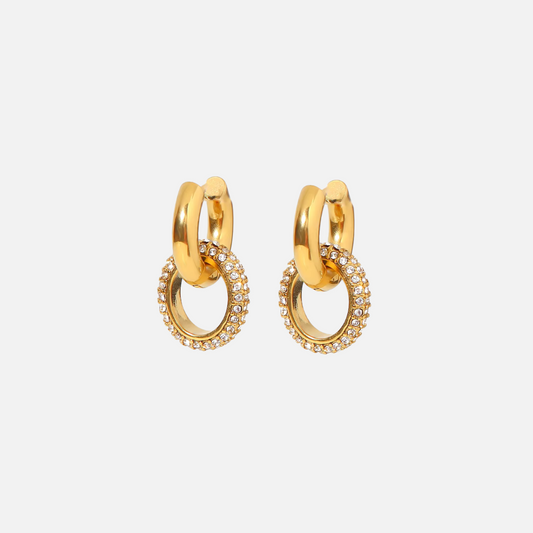 Crystal Double Hoop Earrings