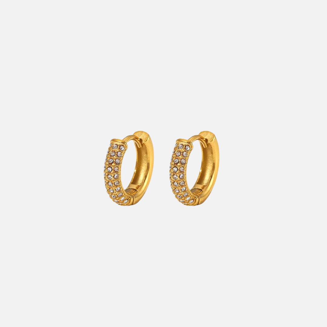 Crystal Huggie Earrings