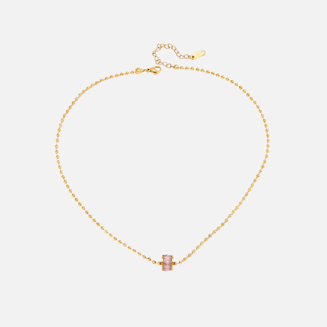 Pink Barrel Necklace