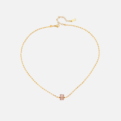 Pink Barrel Necklace