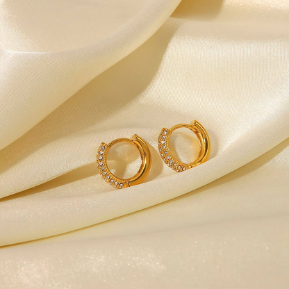 Crystal Huggie Earrings