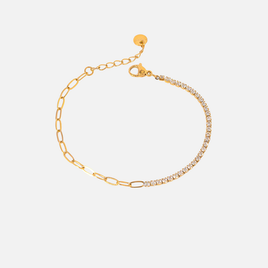 White Chain Tennis Bracelet