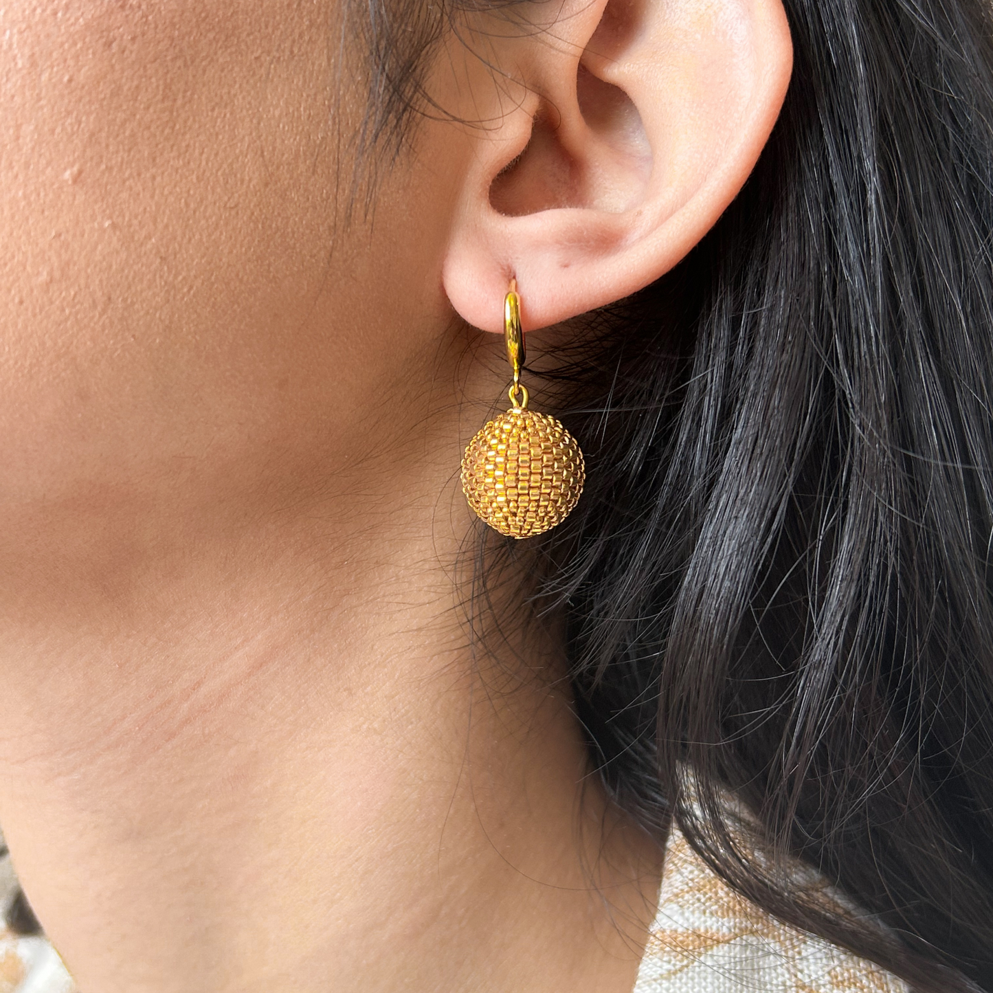 Gold Ball Earrings