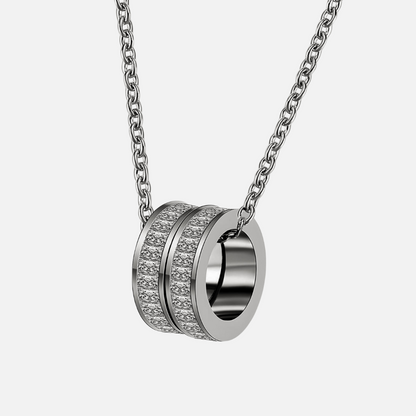 Silver Barrel Necklace