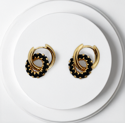 Beaded Uzuri Round Earrings