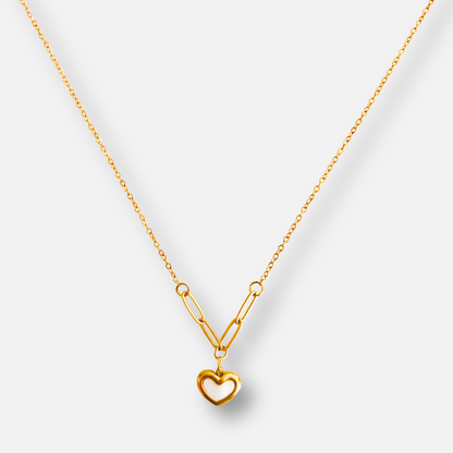 White Heart Necklace