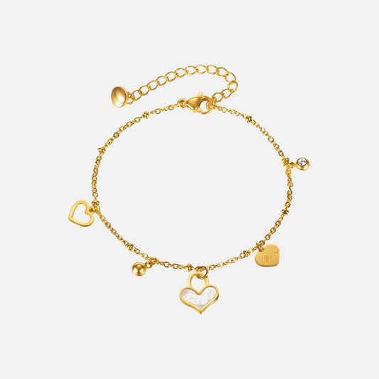 White Heart Bracelet