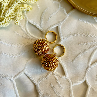Gold Ball Earrings