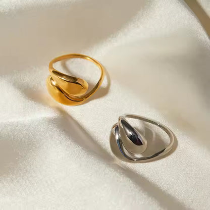 Silver Water Drop Ring