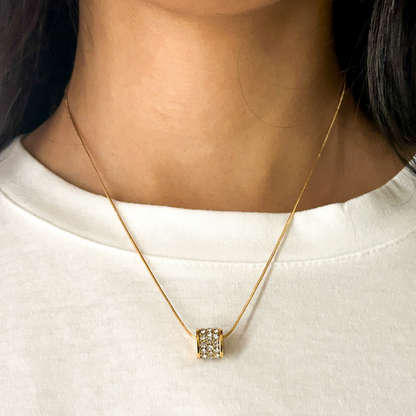 Crystal Barrel Necklace
