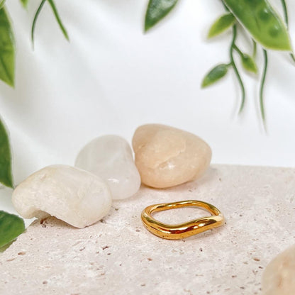 Gold Wavy Ring